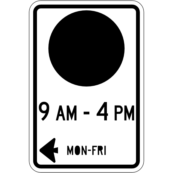 Ontario road sign Rb-52L