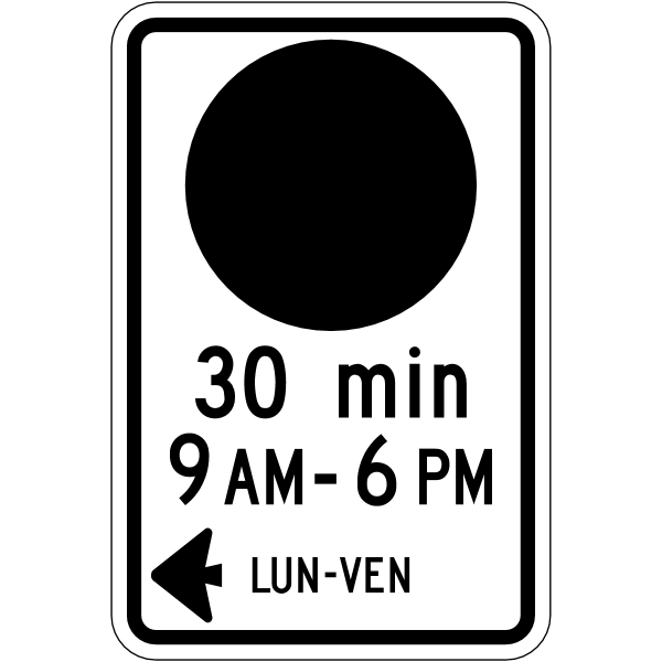 Ontario road sign Rb-53AL (F)