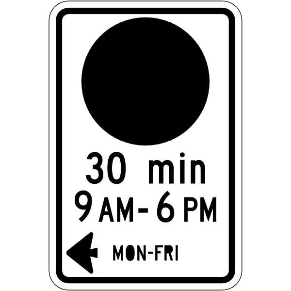 Ontario road sign Rb-53AL