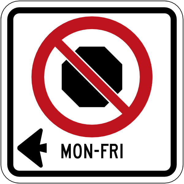 Ontario road sign Rb-55AL