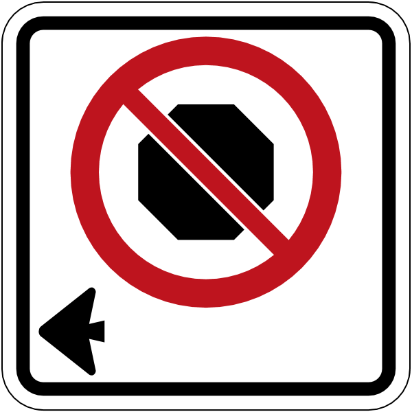 Ontario road sign Rb-55L