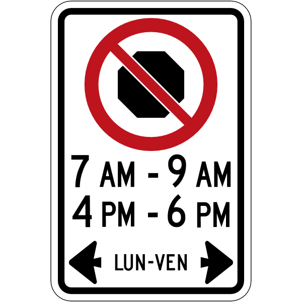 Ontario road sign Rb-56 (F)