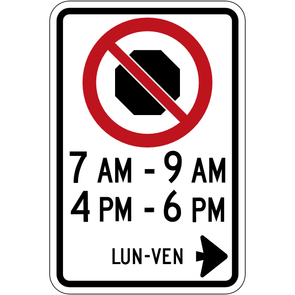 Ontario road sign Rb-56R (F)