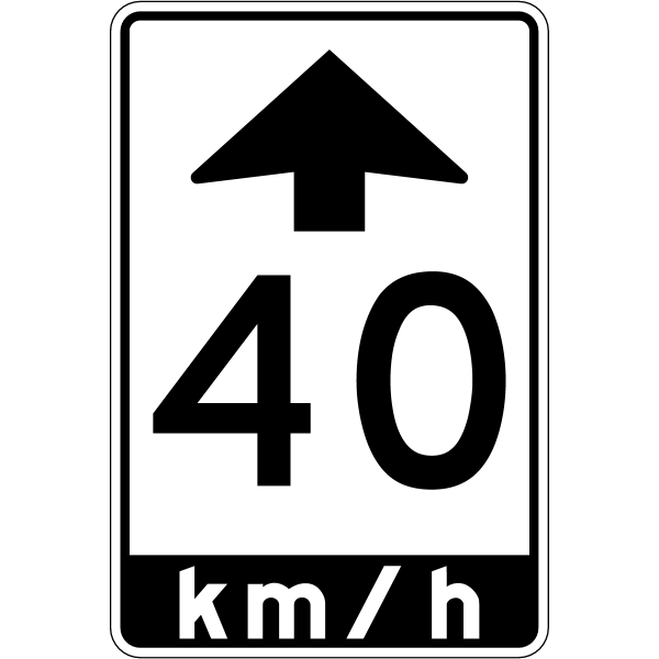 Ontario road sign Rb-5A-40