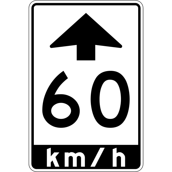 Ontario road sign Rb-5A-60