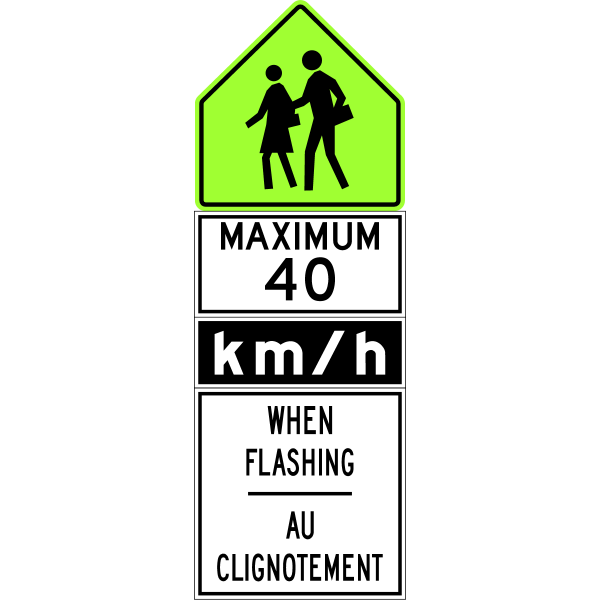 Ontario road sign Rb-6A (B)