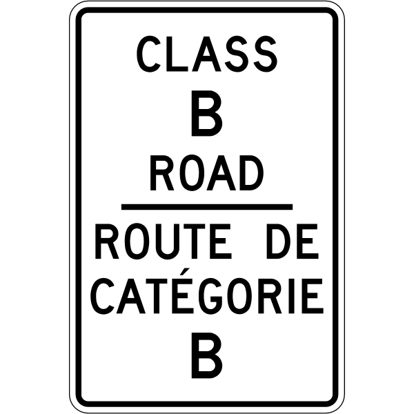 Ontario road sign Rb-77 (B)