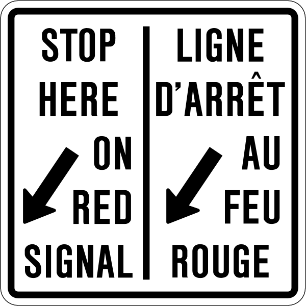 Ontario road sign Rb-78 (B)