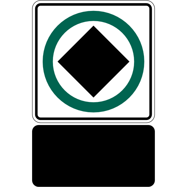 Ontario road sign Rb-82 + Rb-82t (F)