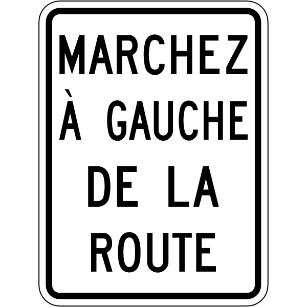 Ontario road sign Rc-1 (F)