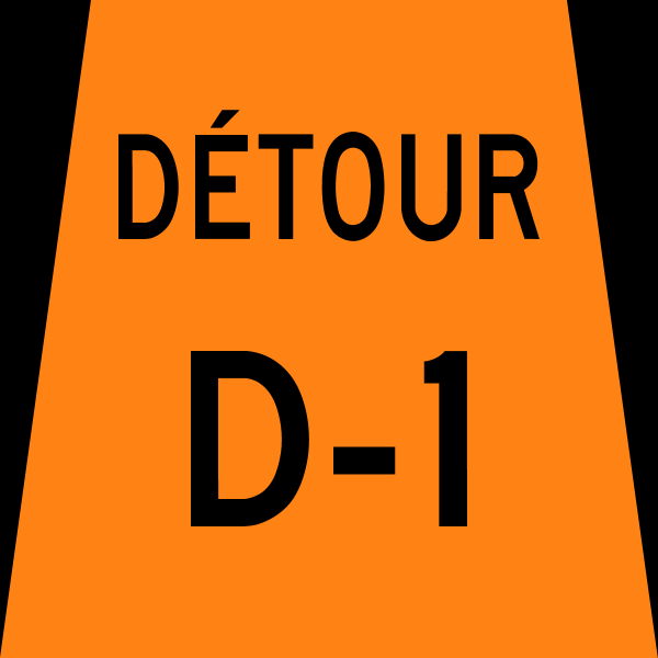 Ontario road sign TC-10 (F)