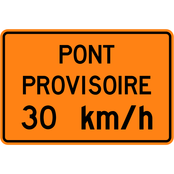 Ontario road sign TC-32t (F)