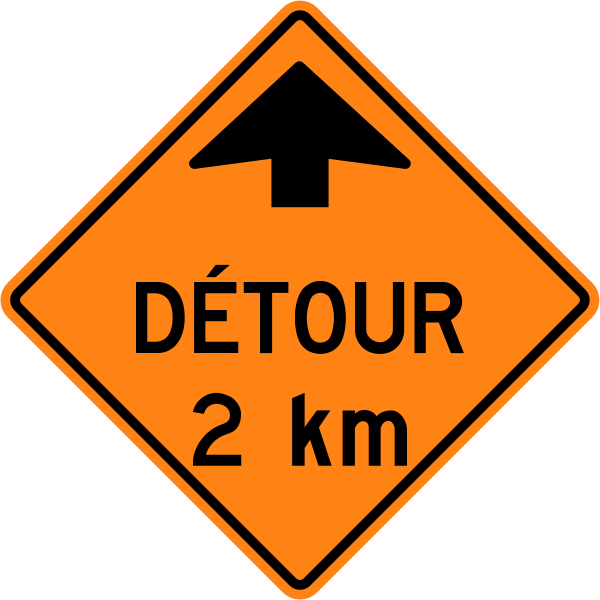 Ontario road sign TC-5B (F)