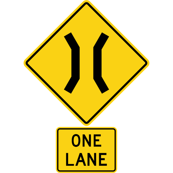 Ontario road sign Wa-24 + Wa-24t