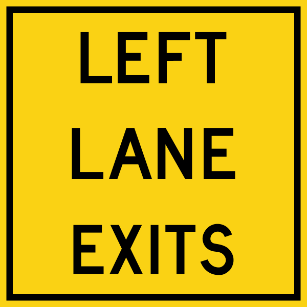 Ontario road sign Wa-56L