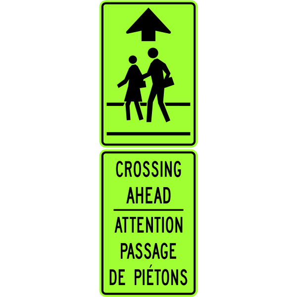 Ontario road sign Wc-2A + Wc-2At (B)