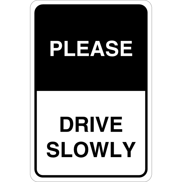 Please drive slowly Logo
