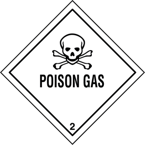 POISON GAS SKULL SIGN Logo