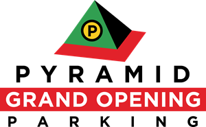 Pyramid Grand Opening Parking Logo