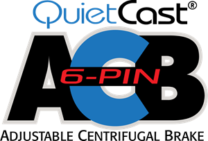 QuietCast 6-Pin Adjustable Centrifugal Brake Logo