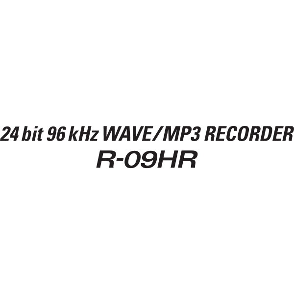 R-09HR 24 bit 96 kHz WAVE/MP3 Recorder Logo
