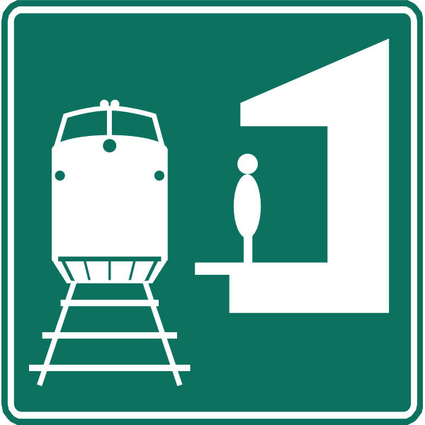RAILWAY STATION TRAFFIC SYMBOL Logo