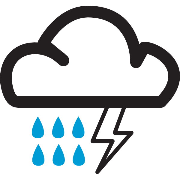 RAIN AND THUNDER STORM SYMBOL Logo ,Logo , icon , SVG RAIN AND THUNDER STORM SYMBOL Logo