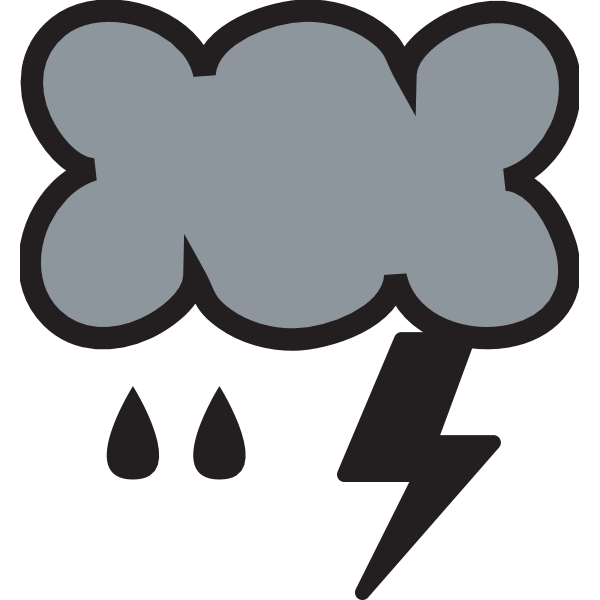 RAIN WITH LIGHTNING WEATHER SYMBOL Logo ,Logo , icon , SVG RAIN WITH LIGHTNING WEATHER SYMBOL Logo