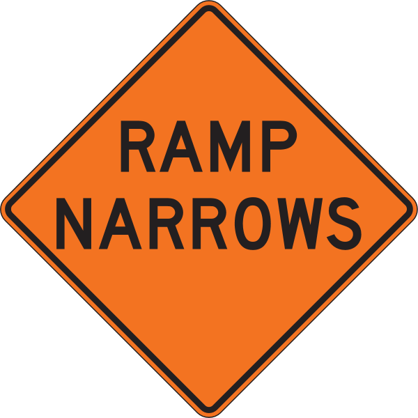 RAMP NARROWS SIGN Logo ,Logo , icon , SVG RAMP NARROWS SIGN Logo