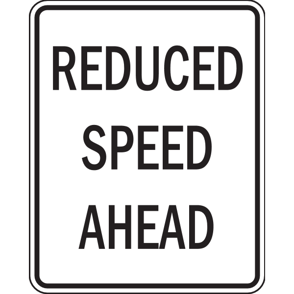 REDUCED SPEED AHEAD SIGN Logo ,Logo , icon , SVG REDUCED SPEED AHEAD SIGN Logo