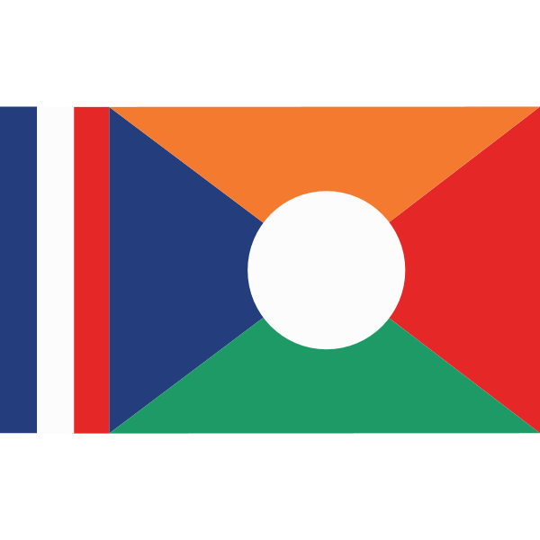 REUNION ISLAND FLAG Logo