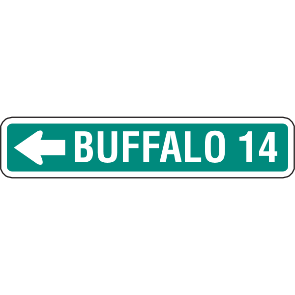 ROAD DIRECTION TO BUFFALO SIGN Logo