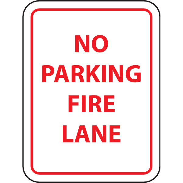 ROAD SIGN NO PARKING ON FIRE LANE Logo