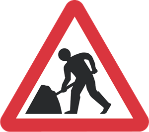 ROAD WORKS SIGN Logo