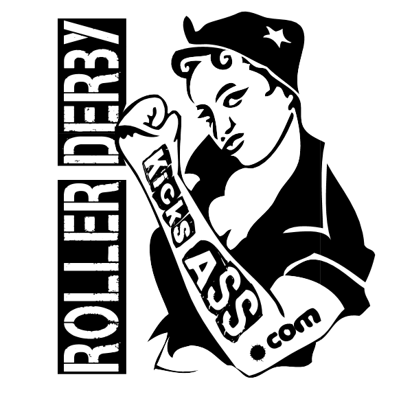 Roller Derby Kicks Ass Logo