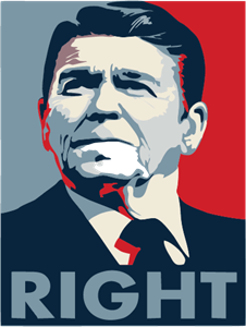 Ronald Reagan Right Poster Logo
