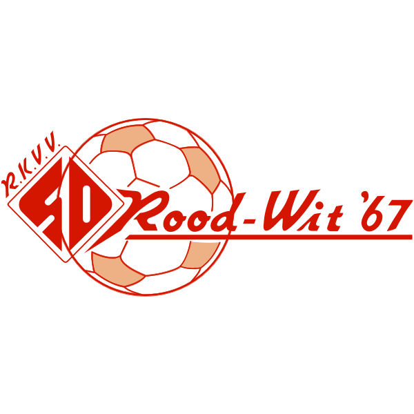 Rood Wit 67 rkvv Budel Logo