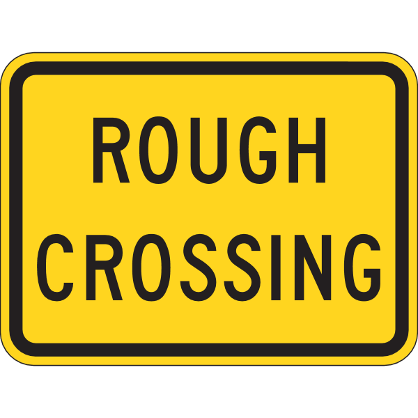 ROUGH CROSSING ROAD SIGN Logo ,Logo , icon , SVG ROUGH CROSSING ROAD SIGN Logo