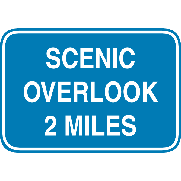 SCENIC OVERLOOK 2 MILES SIGN Logo