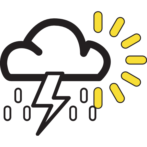 SHOWERS PARTIAL SUNNY WEATHER SYMBOL Logo