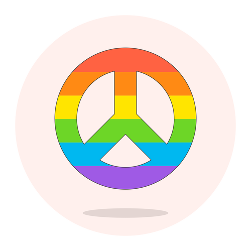 sign peace lgbtq ,Logo , icon , SVG sign peace lgbtq