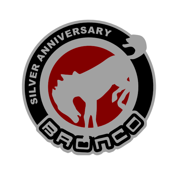 silver anniversary bronco Logo