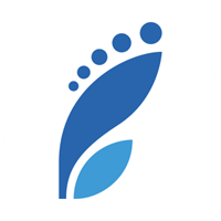 Sinivalkoinen jalanjälki Logo ,Logo , icon , SVG Sinivalkoinen jalanjälki Logo