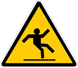 SLIPPERY SURFACE WARNING SIGN Logo