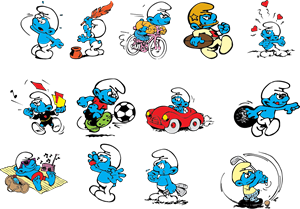 Smurfs Cartoon Characters Logo ,Logo , icon , SVG Smurfs Cartoon Characters Logo