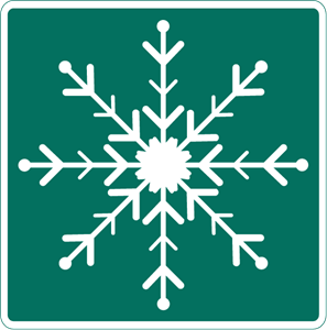 SNOW ON THE ROAD SIGN Logo