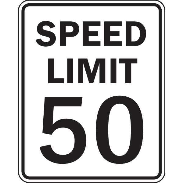 SPEED LIMIT 50 ROAD SIGN Logo