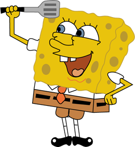 Sponge Bob with spatula Logo
