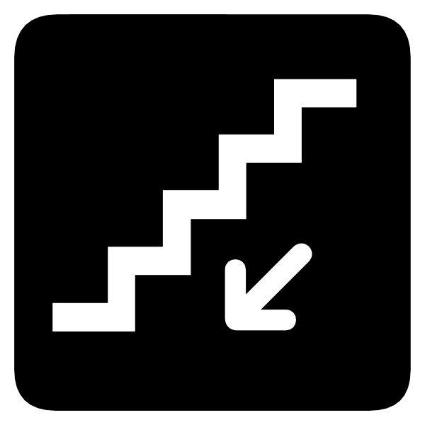 STAIRS DOWN SYMBOL Logo