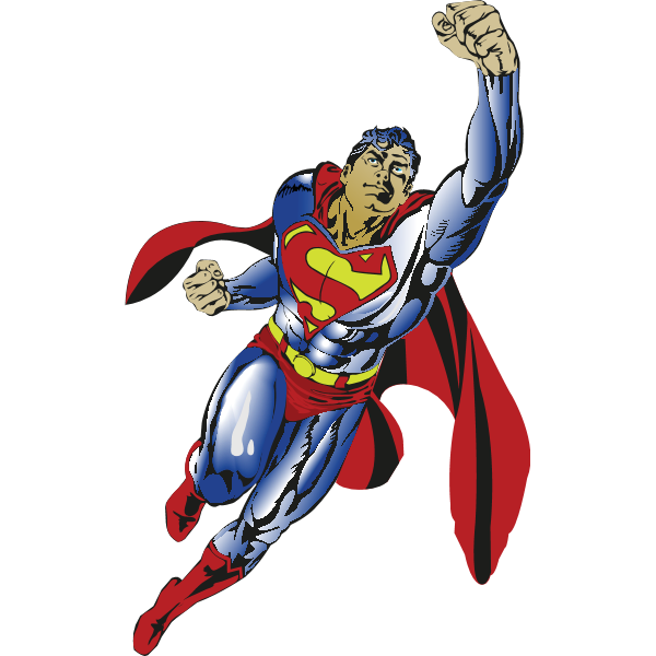 Superman flying Logo